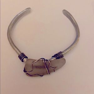 Handmade Silver and Pink Bracelet